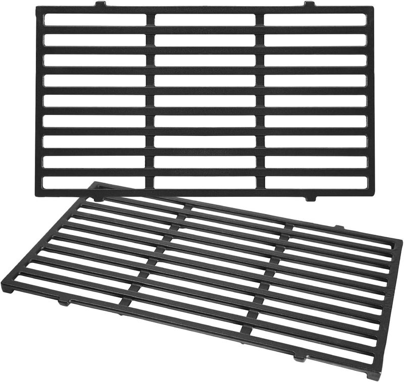 Rushare Store 7637 Grill Grates Replacement Parts for Weber Spirit I & Spirit II 200 Series (Front-Mounted Control), Weber Spirit 2 Grill Parts, Cast Iron GS4 Grill Parts, 17.5 x 10.2 Inch, 2-Pack - Image 1